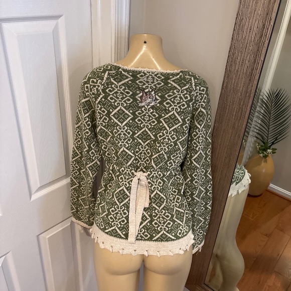 Odd Molly Fair Isle Printed Pullover Sweater Size S/M - Picture 3 of 6